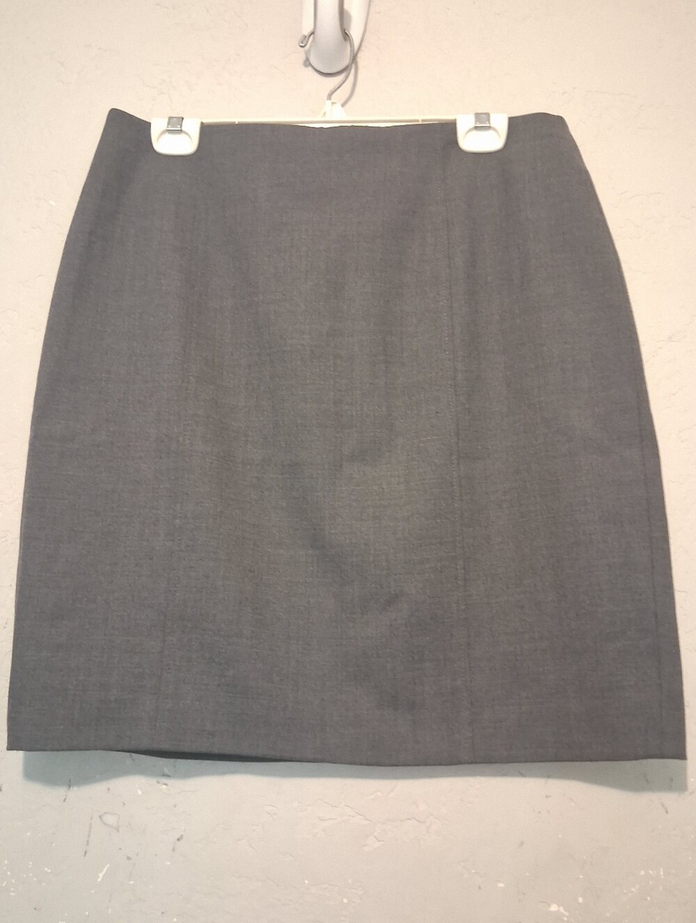 Brooks Brother Women Pencil Skirt Wool Blend Gray Quiet Luxury Minimalist Sz12 - Picture 12 of 12